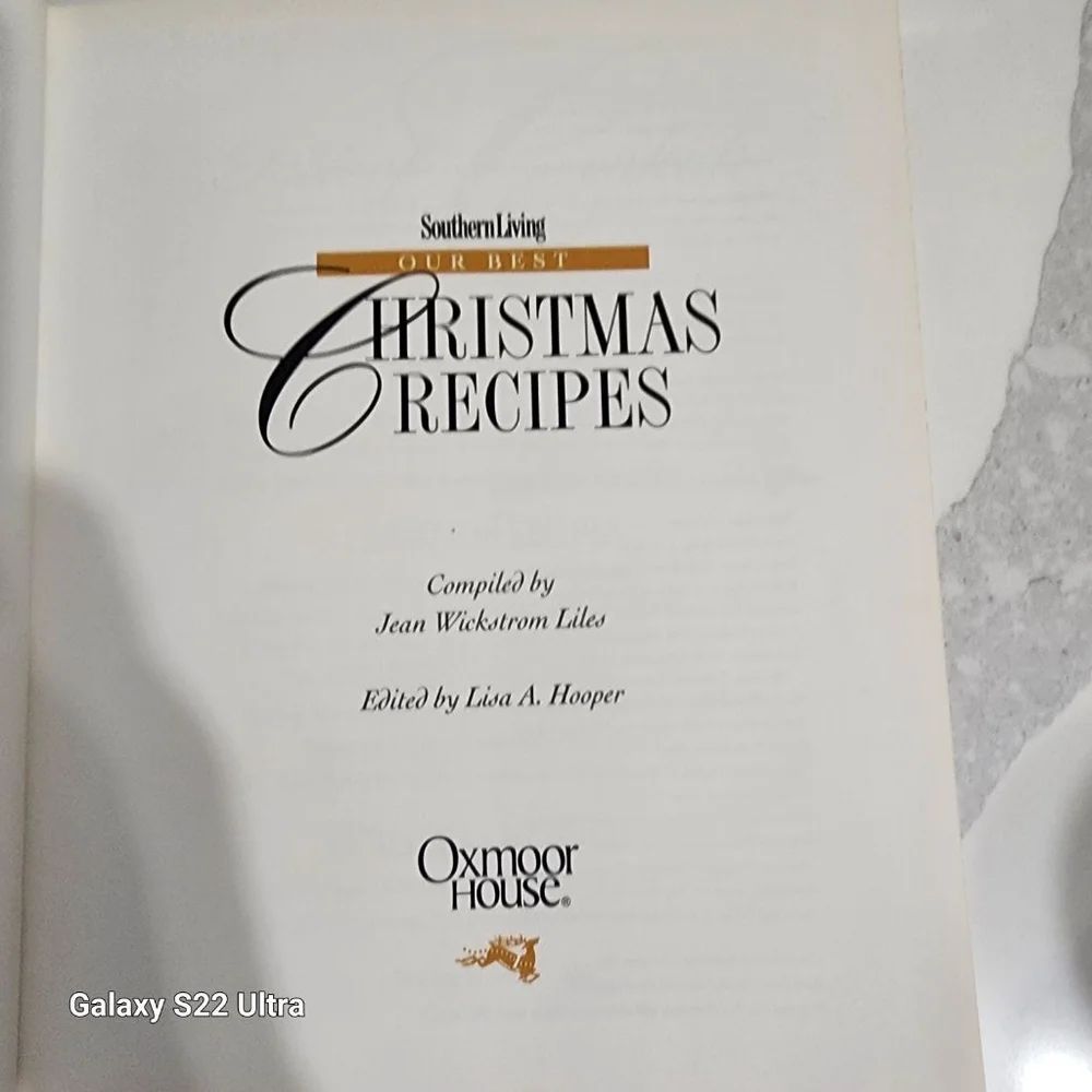 Southern Living Our Best Christmas Recipes Cookbook, 1994